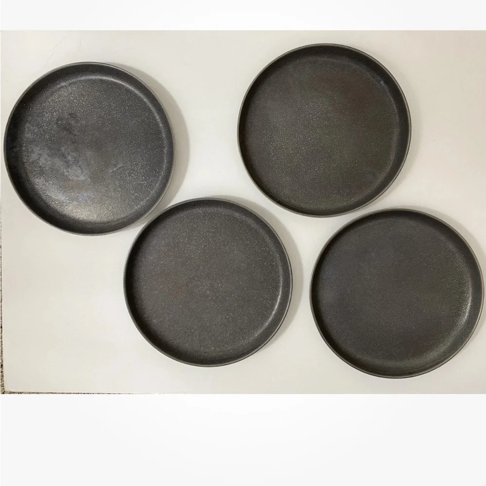 Set of 4 Project 62 Tilley Stoneware Dinner Plates grey/gray stoneware